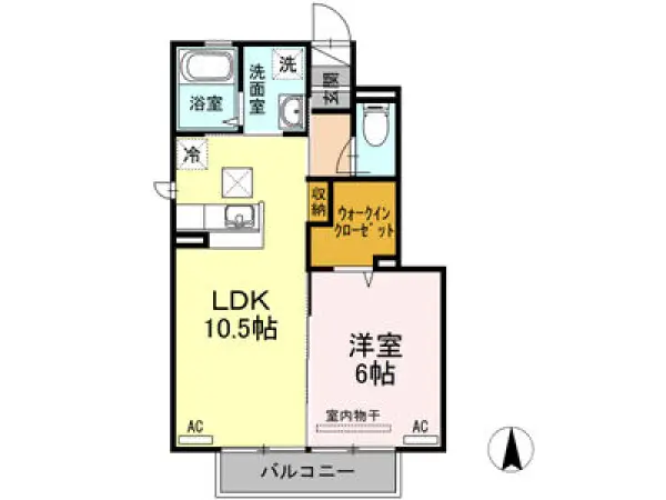 105号室の間取り図