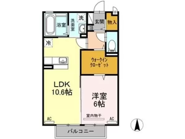 205号室の間取り図