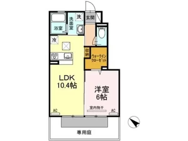 105号室の間取り図