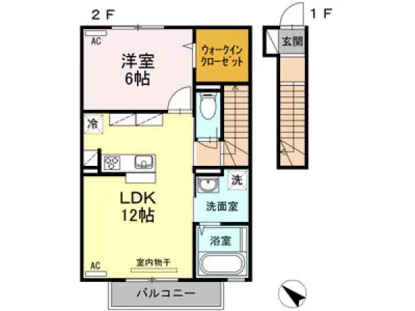202号室の間取り図