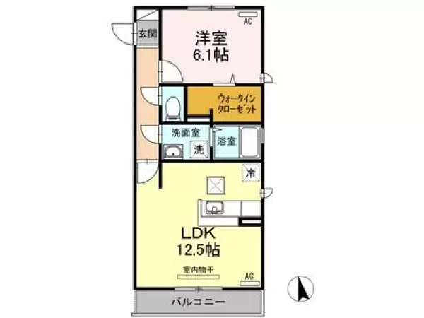 101号室の間取り図