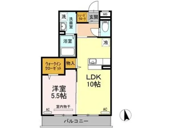 203号室の間取り図