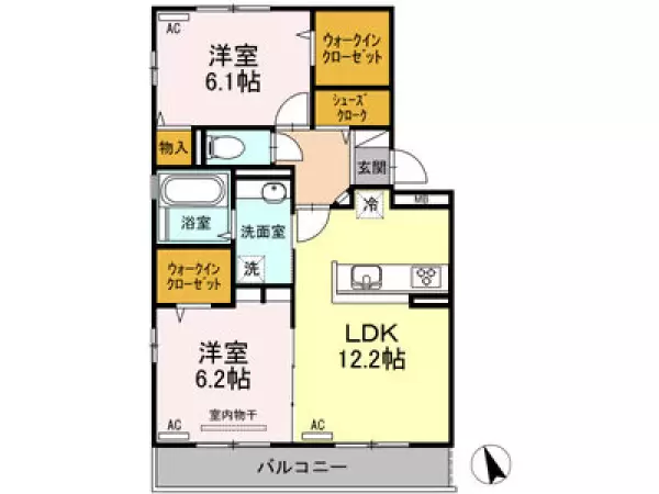 306号室の間取り図