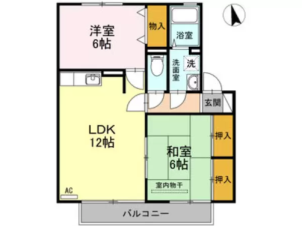 202号室の間取り図