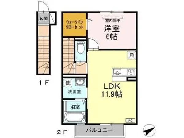 205号室の間取り図