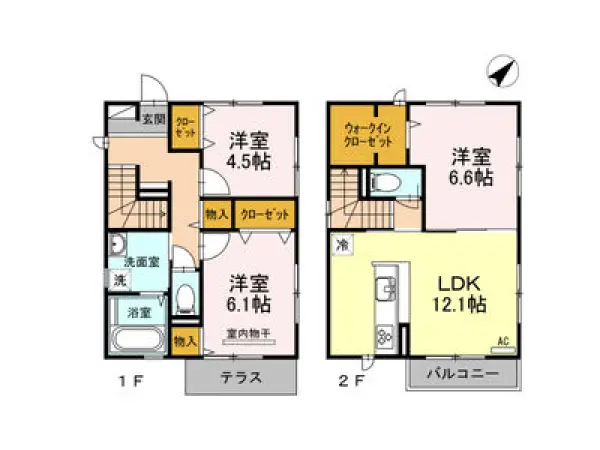 B号室の間取り図