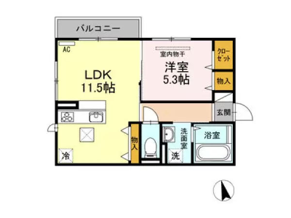 105号室の間取り図
