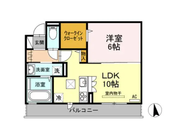 102号室の間取り図