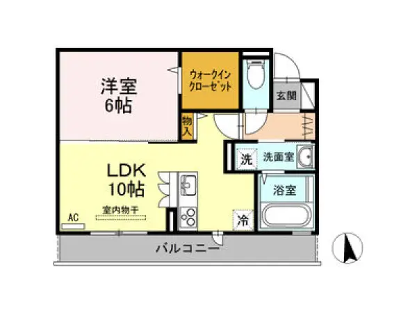 203号室の間取り図