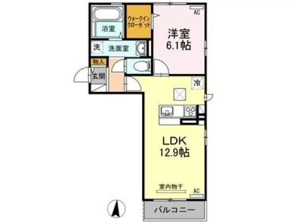 101号室の間取り図