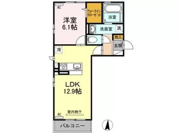 203号室の間取り図