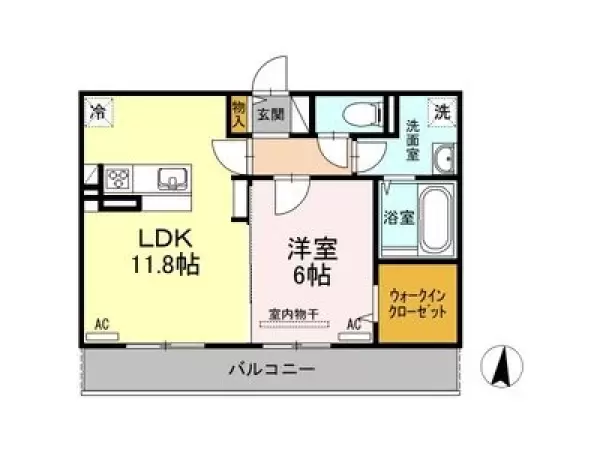 302号室の間取り図