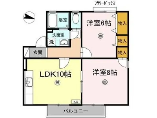 201号室の間取り図
