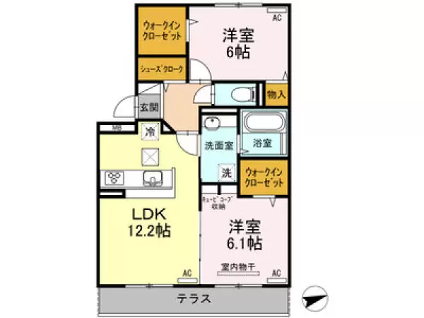 105号室の間取り図