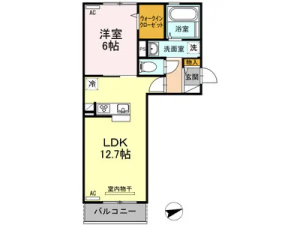 203号室の間取り図