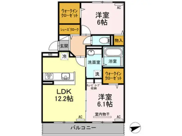 305号室の間取り図