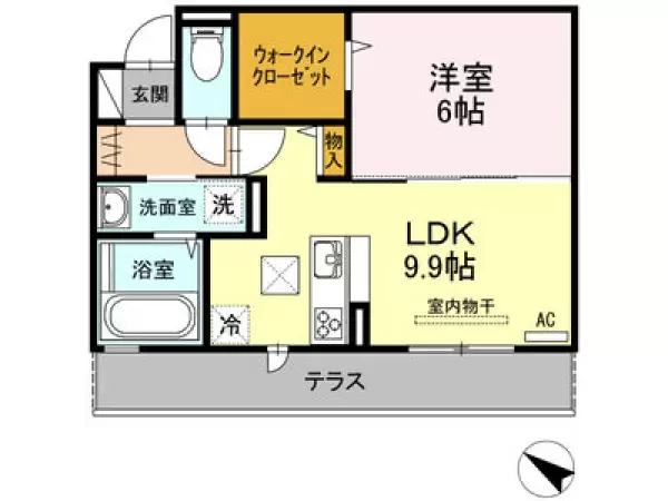 102号室の間取り図