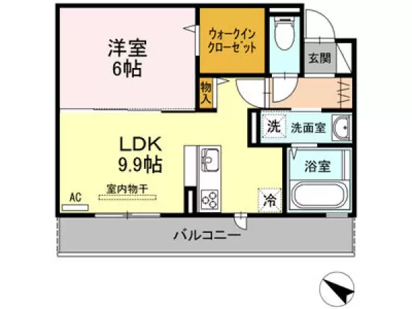 303号室の間取り図