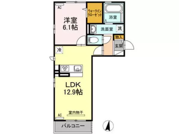 307号室の間取り図
