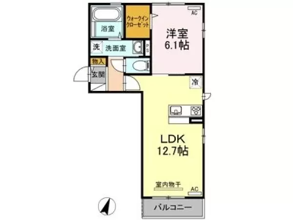 201号室の間取り図