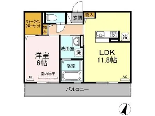 302号室の間取り図
