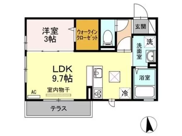 103号室の間取り図