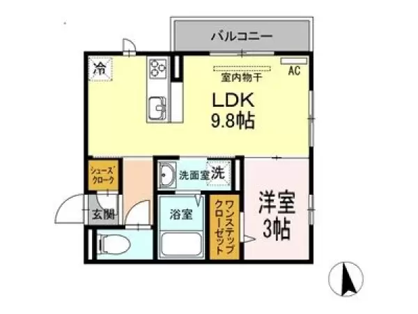 201号室の間取り図