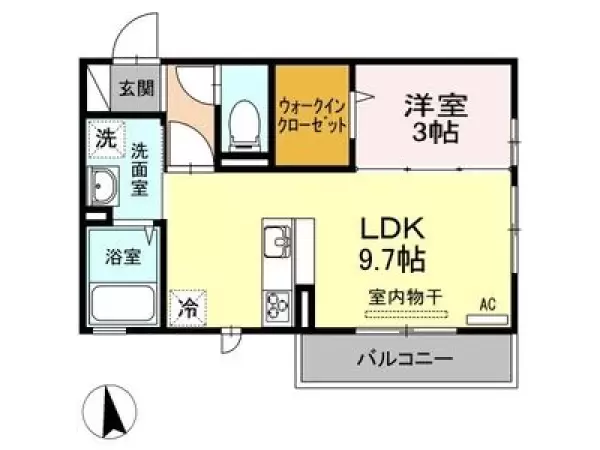 302号室の間取り図