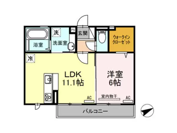 203号室の間取り図