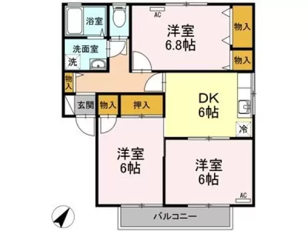 202号室の間取り図