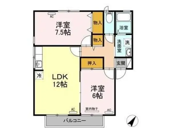201号室の間取り図