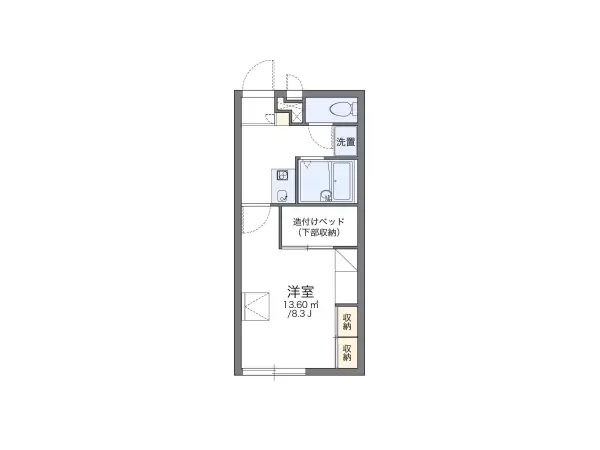 206号室の間取り図