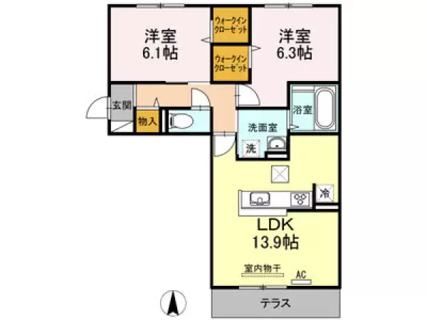 103号室の間取り図