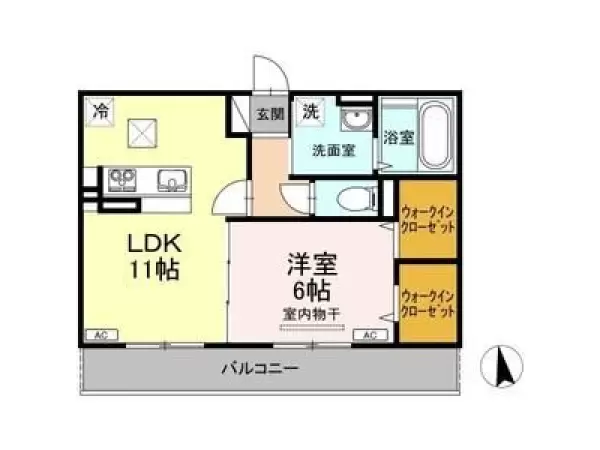 102号室の間取り図