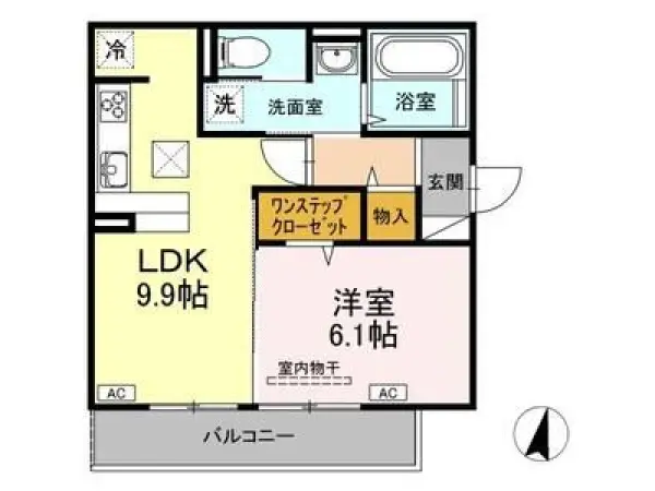 101号室の間取り図