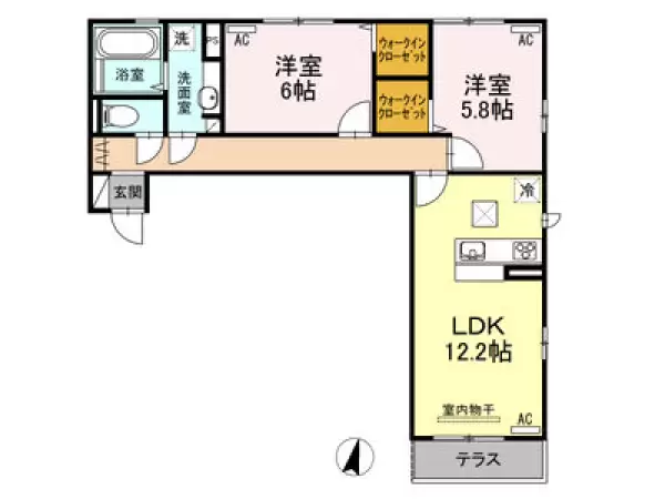 103号室の間取り図