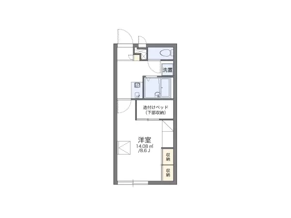 106号室の間取り図
