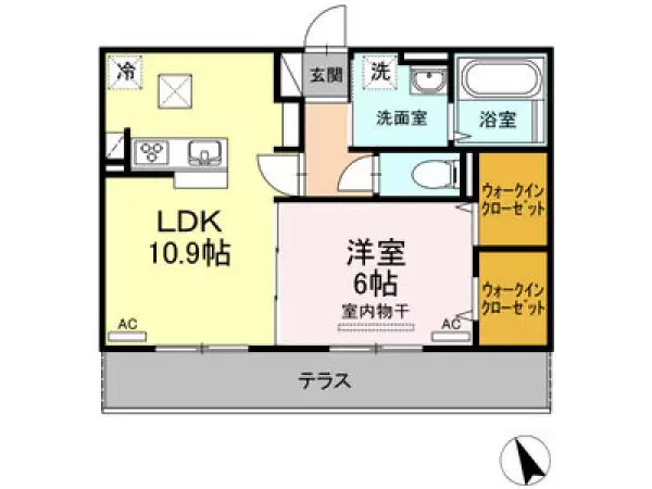 102号室の間取り図