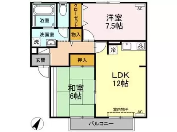 102号室の間取り図