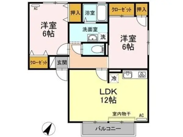 203号室の間取り図