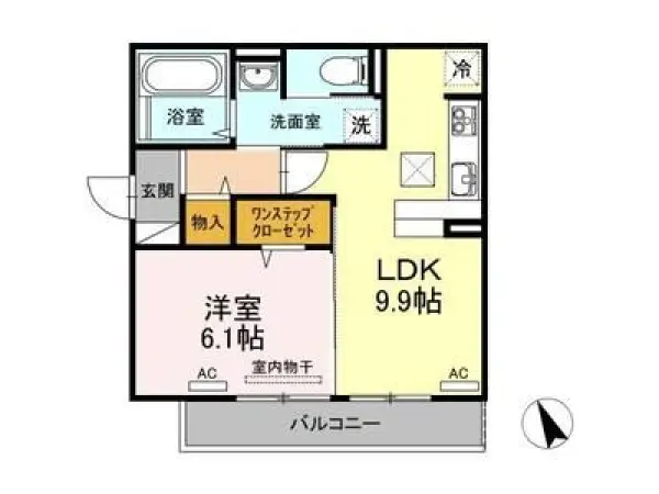 105号室の間取り図