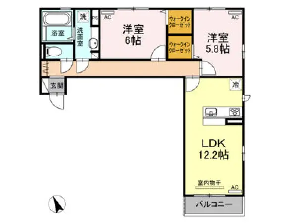303号室の間取り図