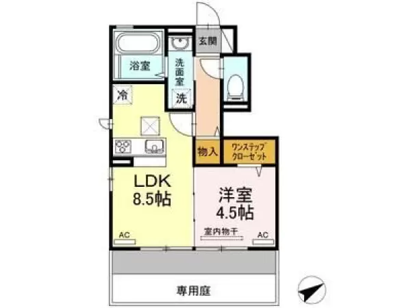 106号室の間取り図