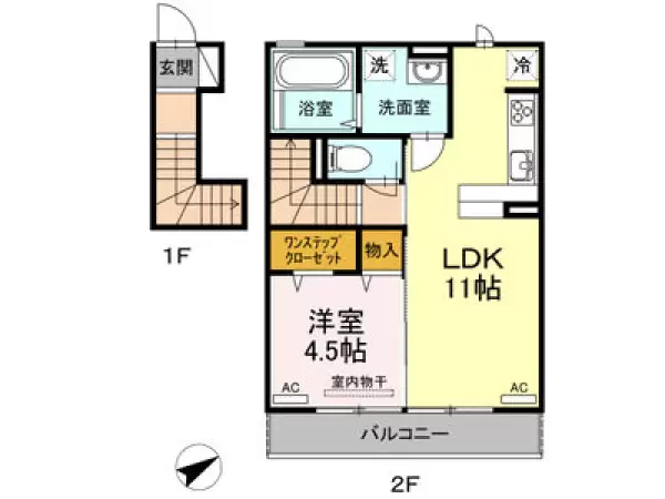 203号室の間取り図