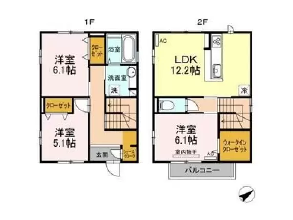 1号室の間取り図