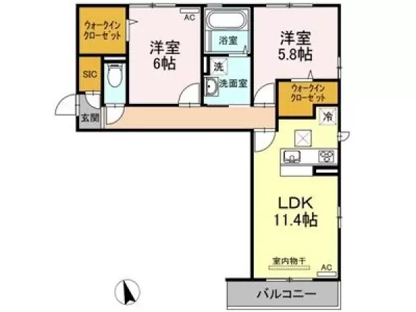 101号室の間取り図