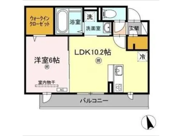 203号室の間取り図