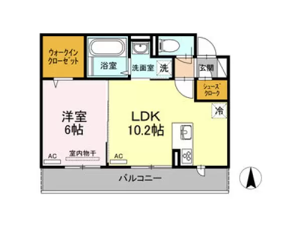 307号室の間取り図