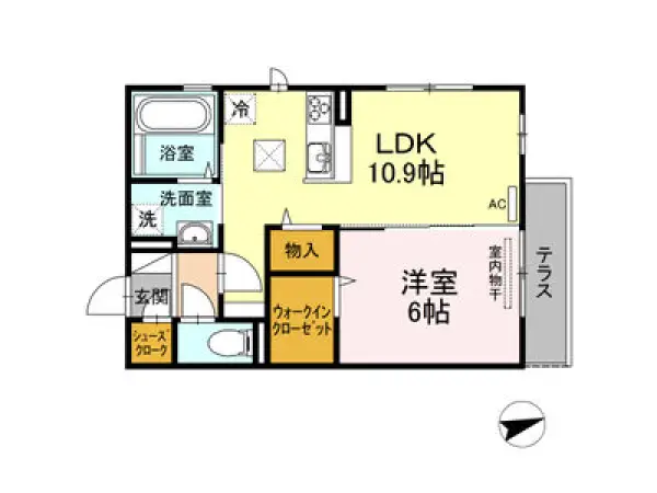 101号室の間取り図