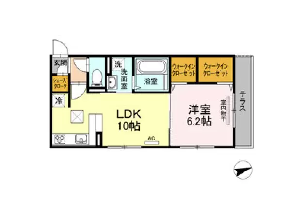 102号室の間取り図